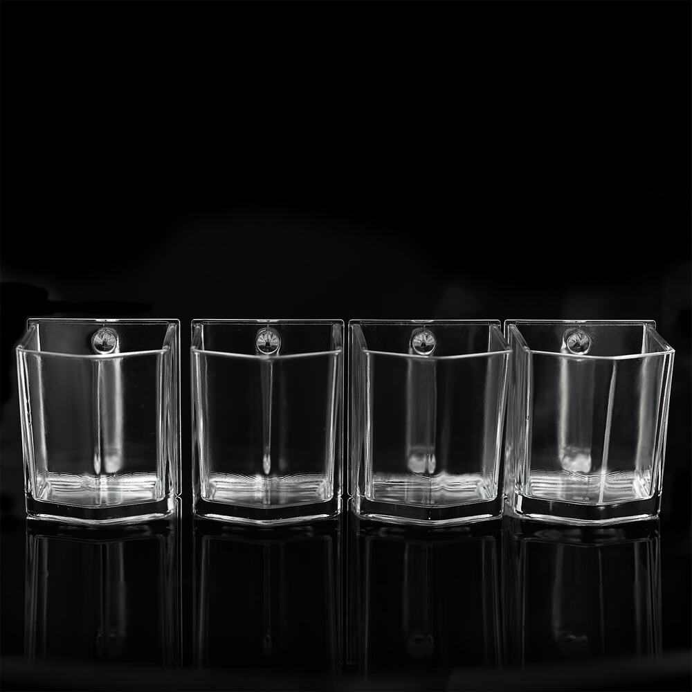 Vintage IKEA FÖRHÖJA Replacement Glass Storage Scoop Drawer Bins Pristine Cond.